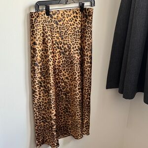 Rachel Zoe Animal Print Midi Skirt